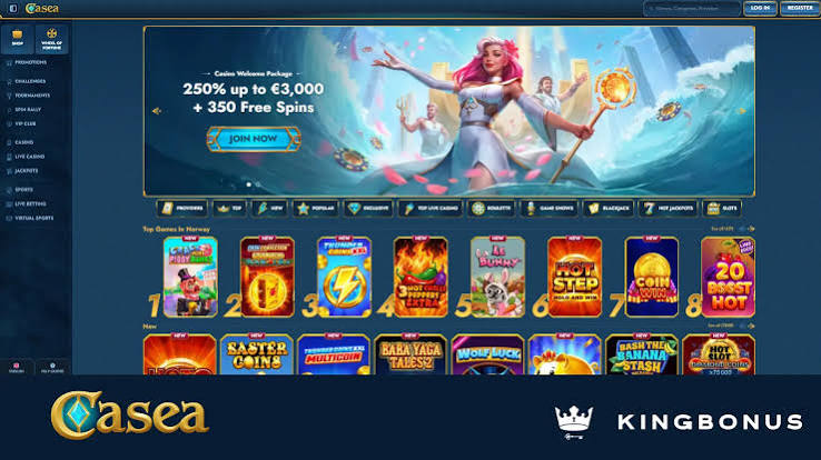 Pobídky na webu kasina Casea Pobídky na webu kasina Casea